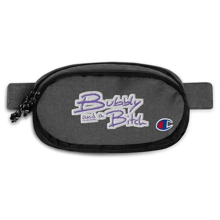 Bubbly and a B*tch (purple bubble design) champion fanny pack product image (1)