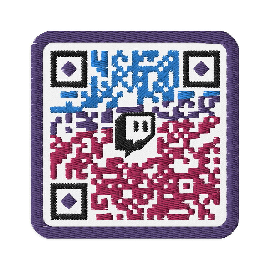 MA Twitch QR Code Embroidered Patch product image (1)