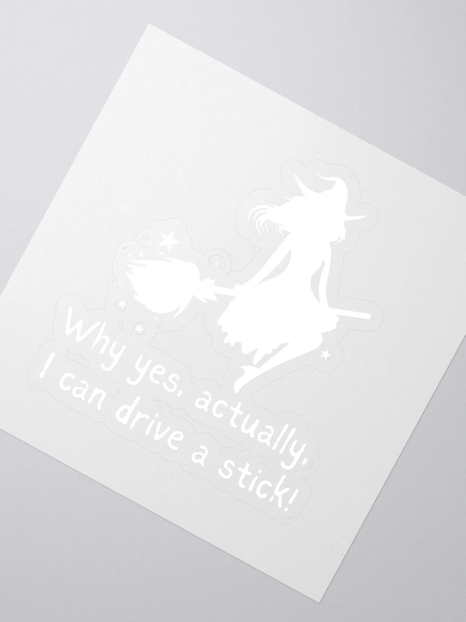 Halloween Sticker Witch Driving a Stick product image (2)
