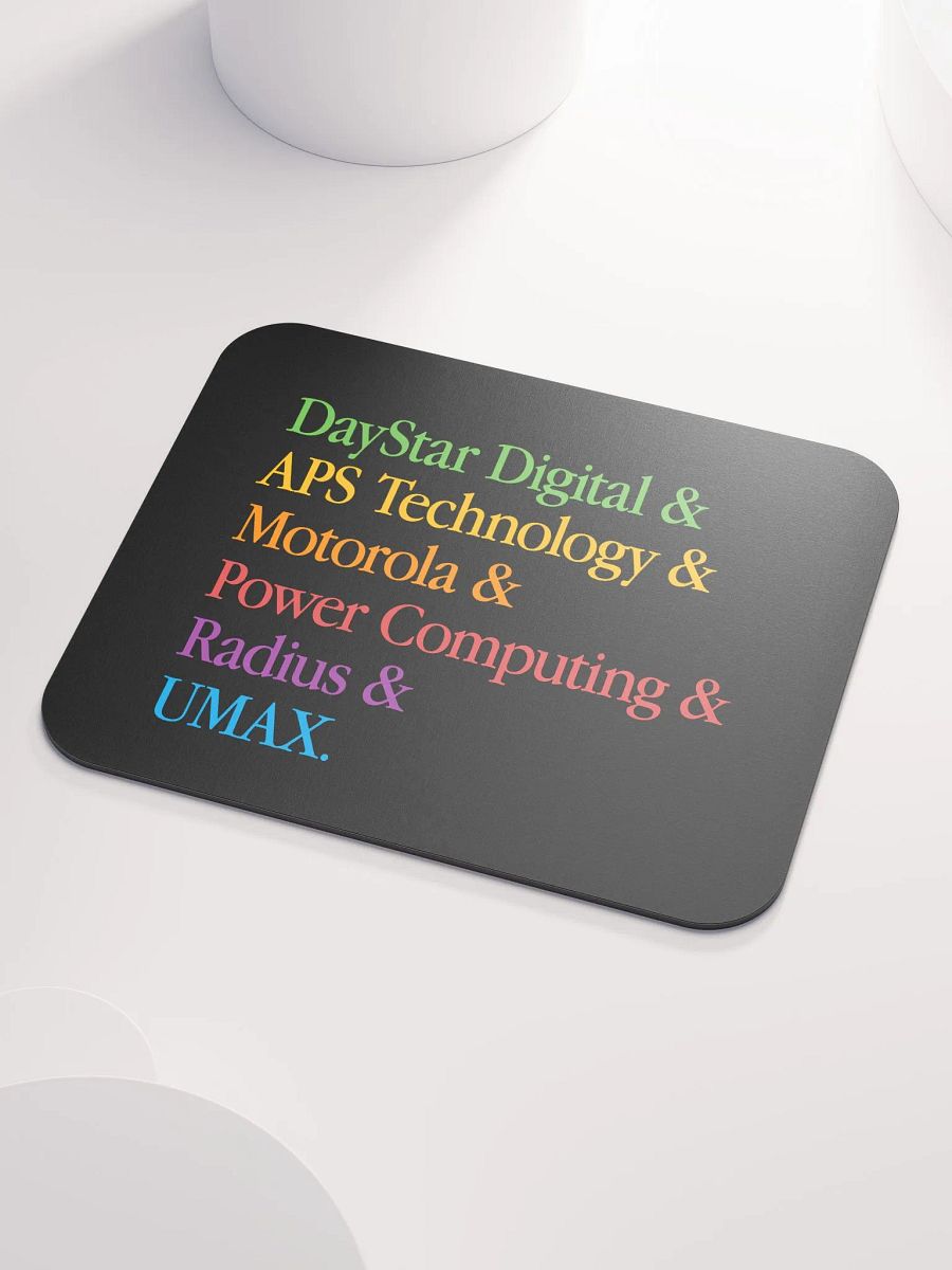 PowerPC Clone Lineup Mouse Pad (Black) product image (3)