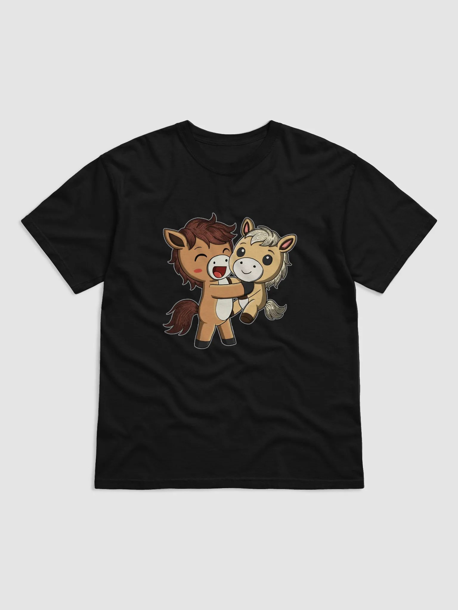 Friend-Shaped Horses T-Shirt | Cute Plush Horse Friendship Tee product image (3)