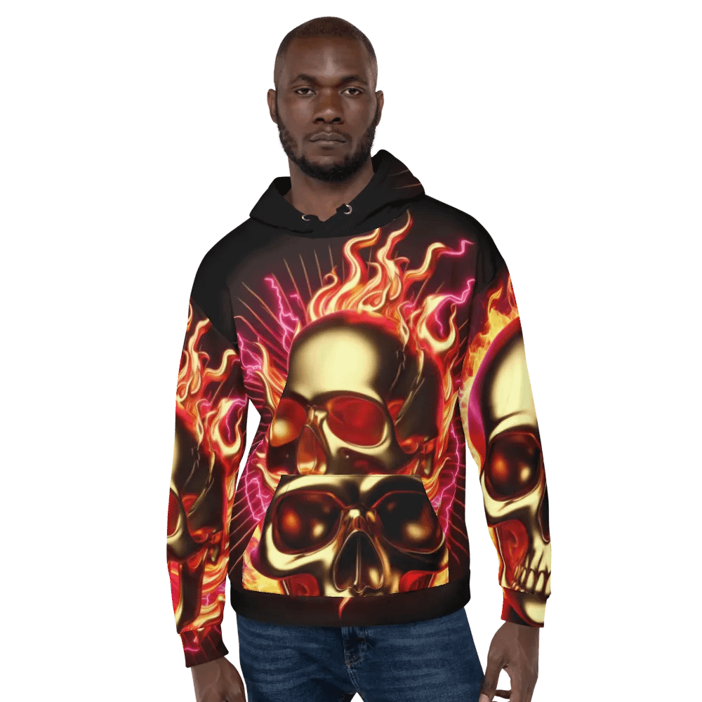Fiery Golden Clothing - Unisex Skull Hoodie #7 product image (6)