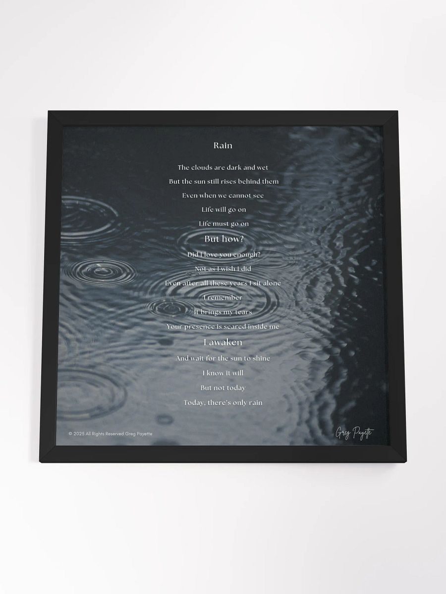 Rain - a Poem by Greg Payette product image (40)