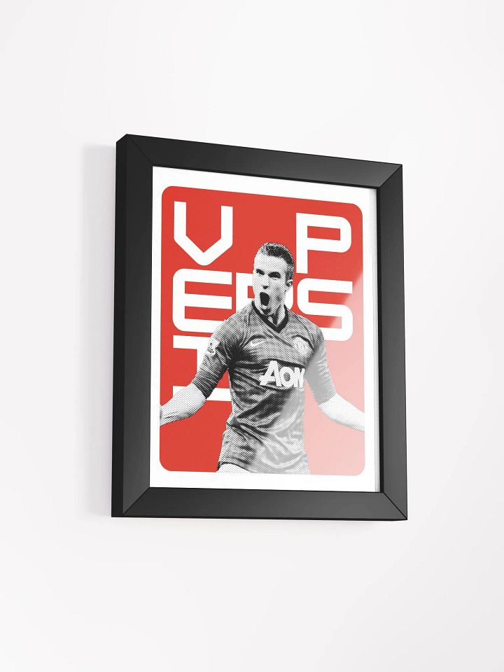 Robin van Persie BW Manchester United Name Art Framed Print product image (2)