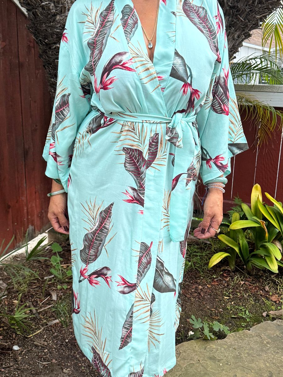 Teal Paradise Kimono product image (2)