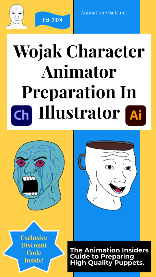 Wojak Character Animator Preparation In Illustrator Ebook