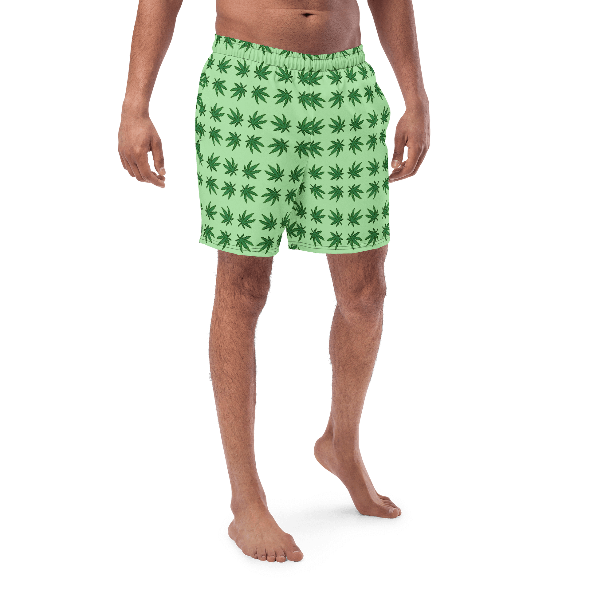 Weed Leaf Paradise Swim Trunks product image (1)