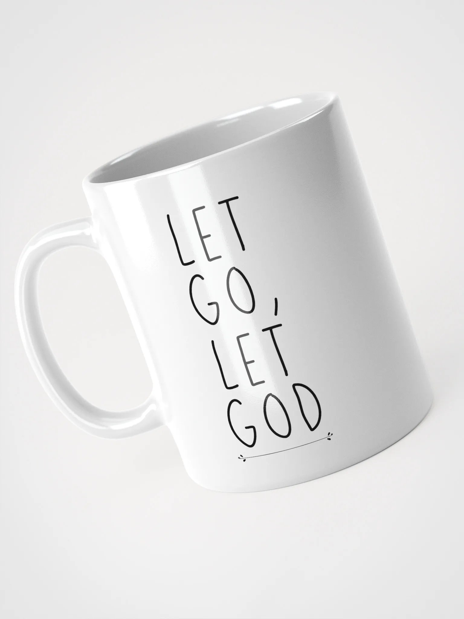 'Let Go, Let God' White Glossy Mug product image (1)