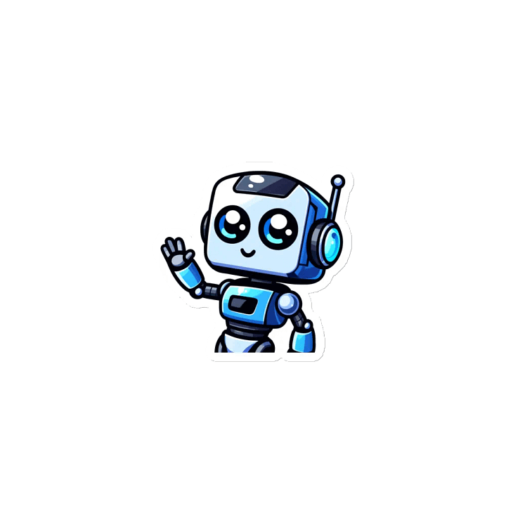 Friendly Robot Wave Die-Cut Magnets product image (1)