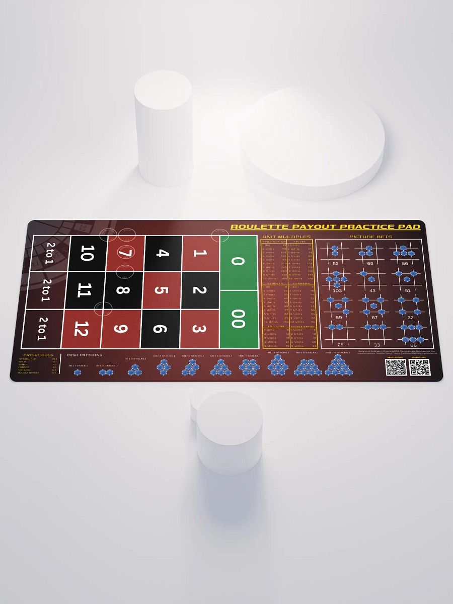 Roulette Payout Practice Pad - Classic Red Vignette product image (1)