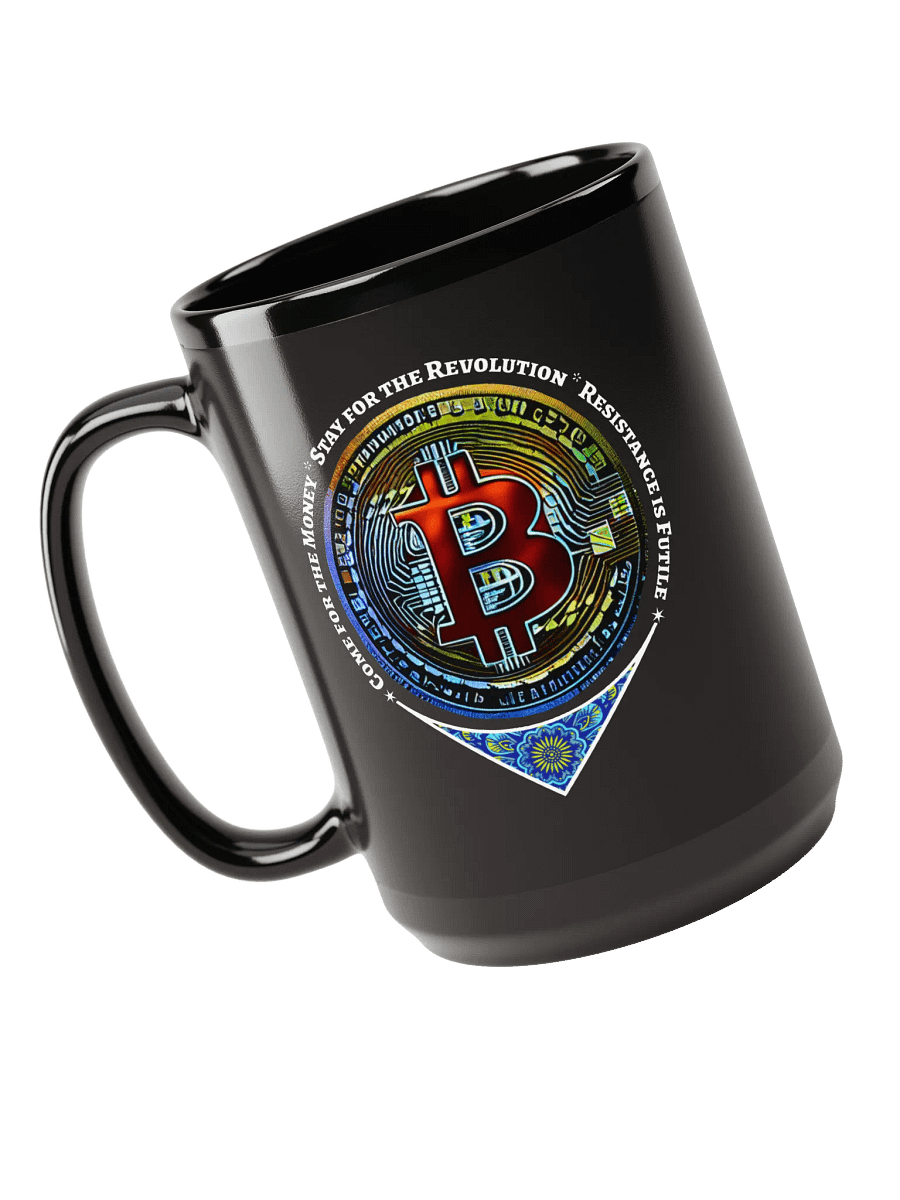 Bitcoin Cryptocurrency Black Glossy Mug product image (3)
