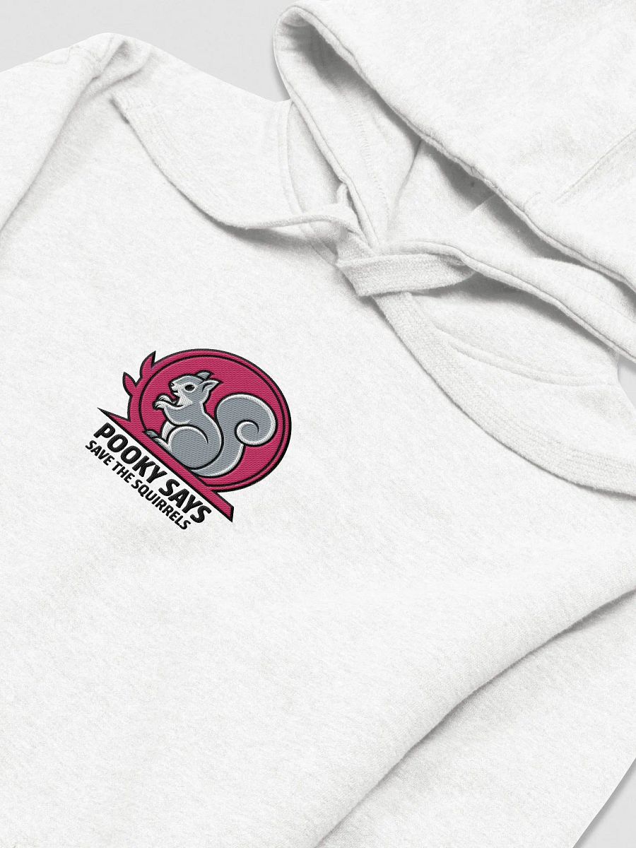 Super Soft HOODIE, Embroidered: Pooky Says Save the Squirrels product image (3)