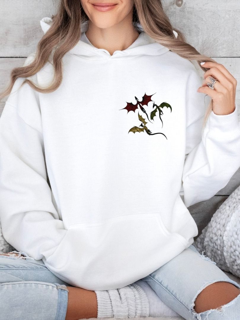 Fantasy Dragon Hoodie - Baby Dragon Trio Unisex Pullover Hooded Sweatshirt product image (5)