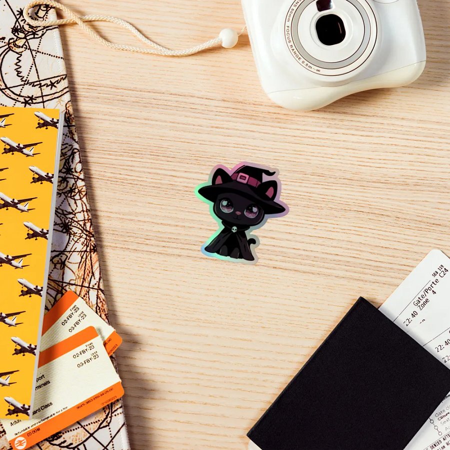 Witchy Cat Holographic Sticker Sheet product image (7)