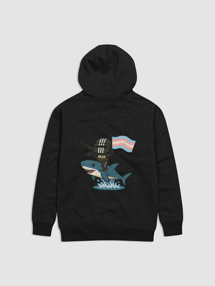 Waves of Pride – Blahaj Rider Killa Hoodie (Trans Flag Edition) product image (19)