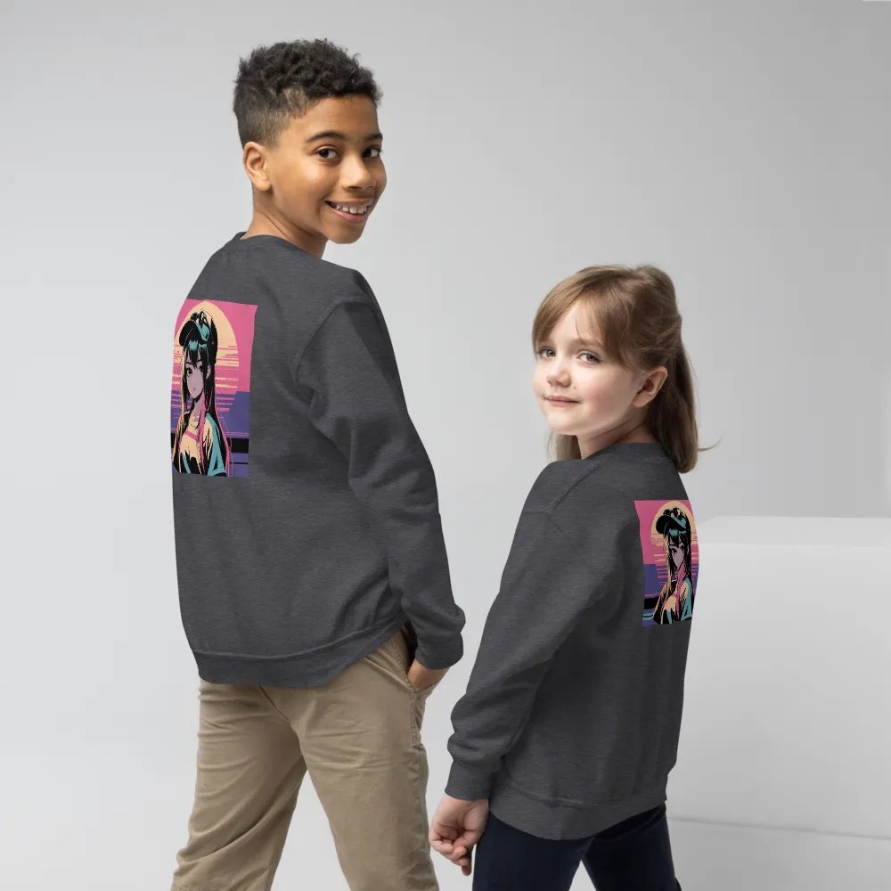 Printed on the back Anime Rainbow hair Sweatshirt product image (4)