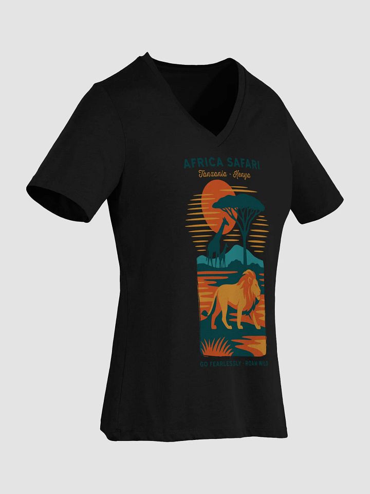 Safari Sunset – Women’s V-Neck Tee product image (8)