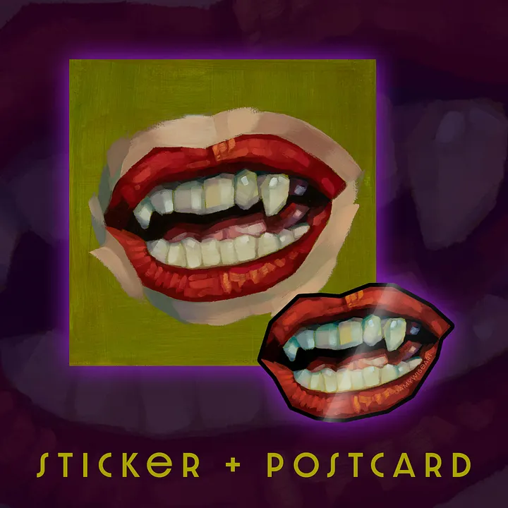 Bite - Postcard & Sticker Set product image (1)