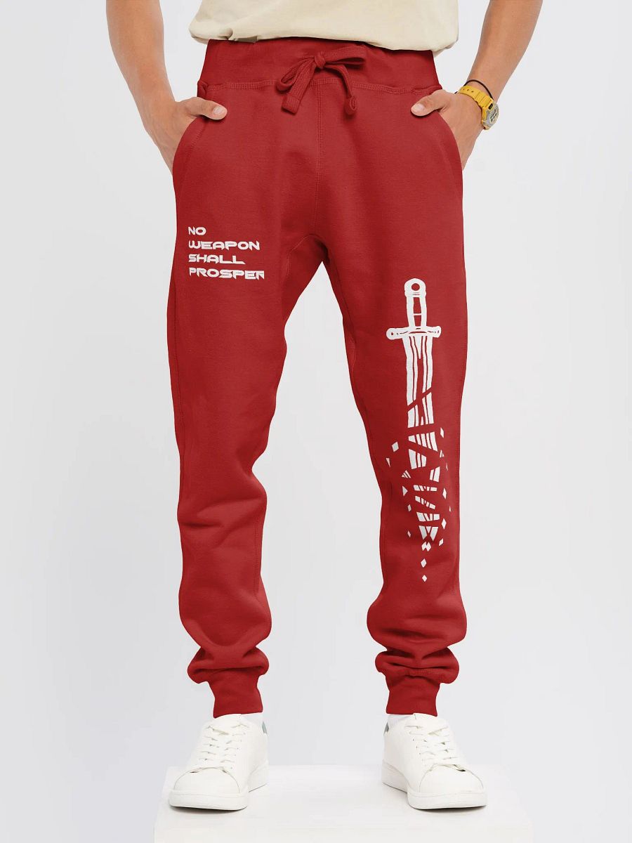 No Weapon Shall Prosper Joggers - Red product image (3)