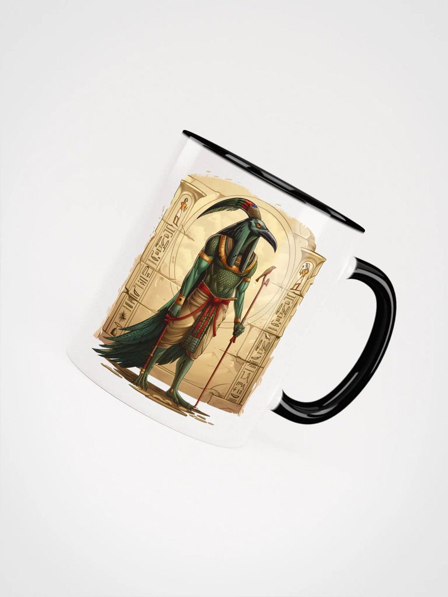 Thoth - The Egyptian God of Wisdom Ceramic Mug with Black Color Inside product image (7)