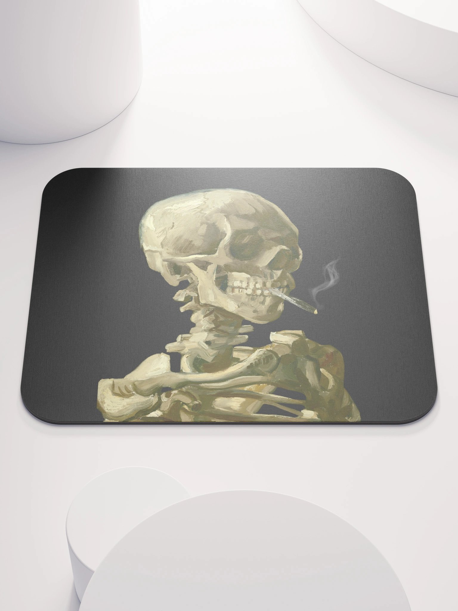 Smoking Skeleton Mouse Pad product image (1)