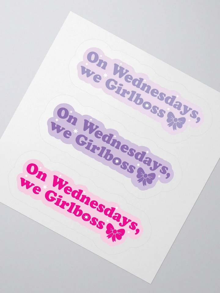 On Wednesdays, We Girlboss Assorted Sticker Sheet product image (2)