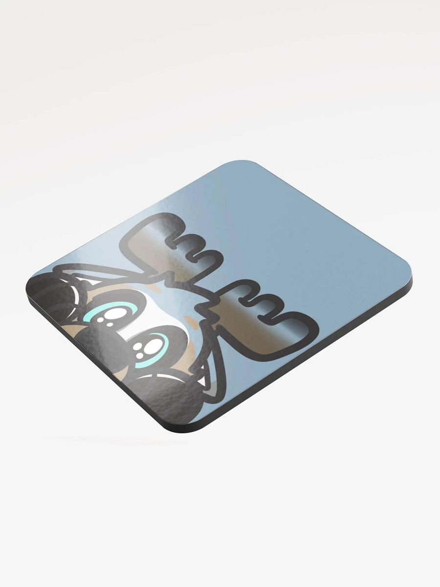 Blue Lurky Gloss-Coated Cork Coaster product image (3)