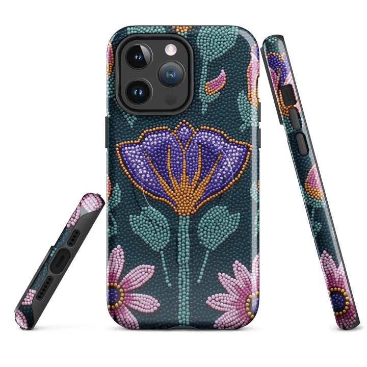 Faux Beaded Floral Symphony MagSafe® Tough Case product image (1)