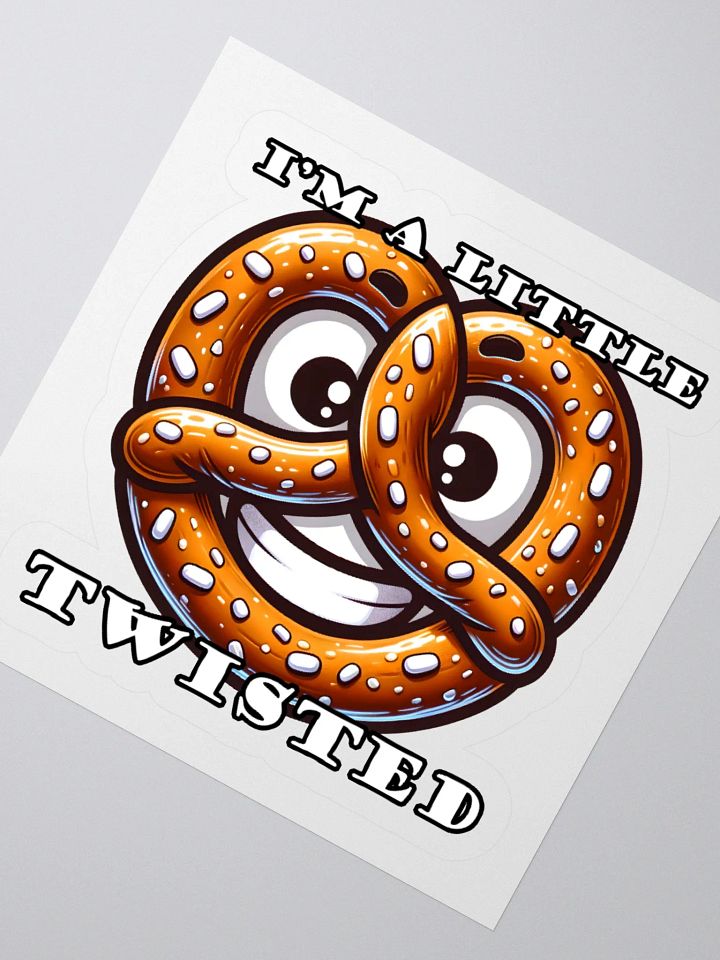Twisted Funny Pretzel Food Pun Sticker product image (2)