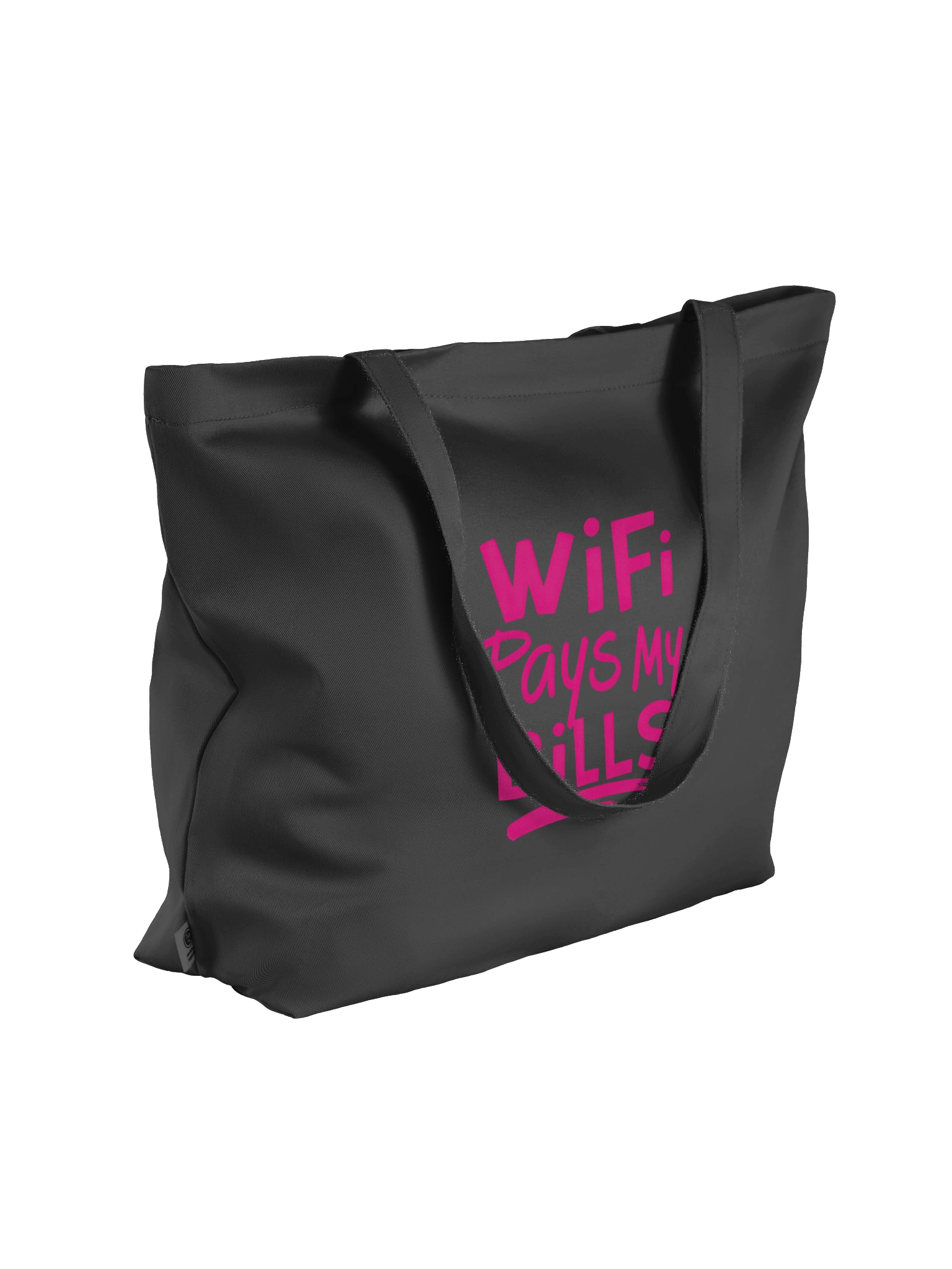Organic Cotton Tote – Sustainable Grocery & Book Bag with “Wi-Fi Pays My Bills” Quote product image (8)