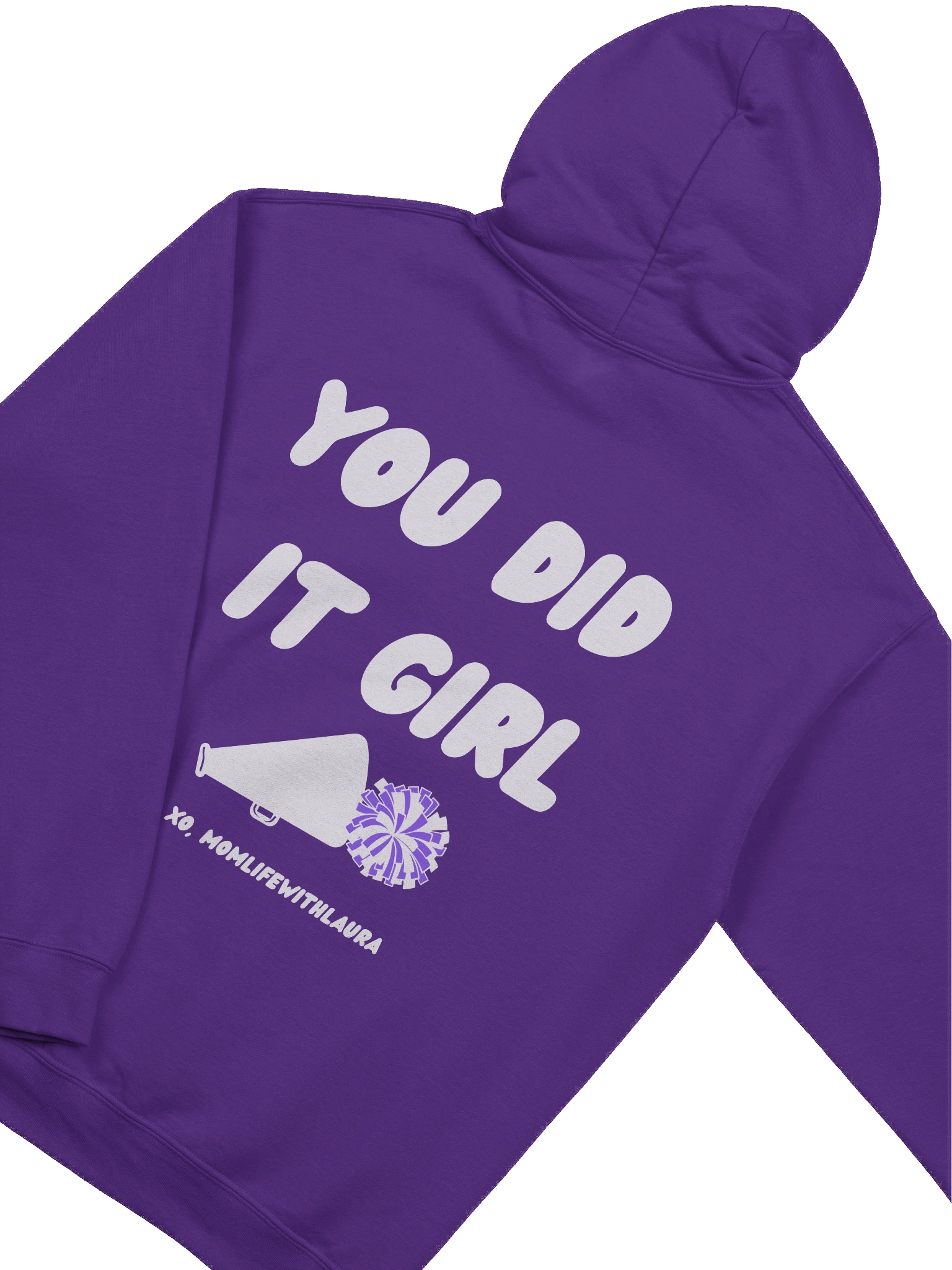You Did it Girl Cheer Hoodie - Purple/White product image (4)