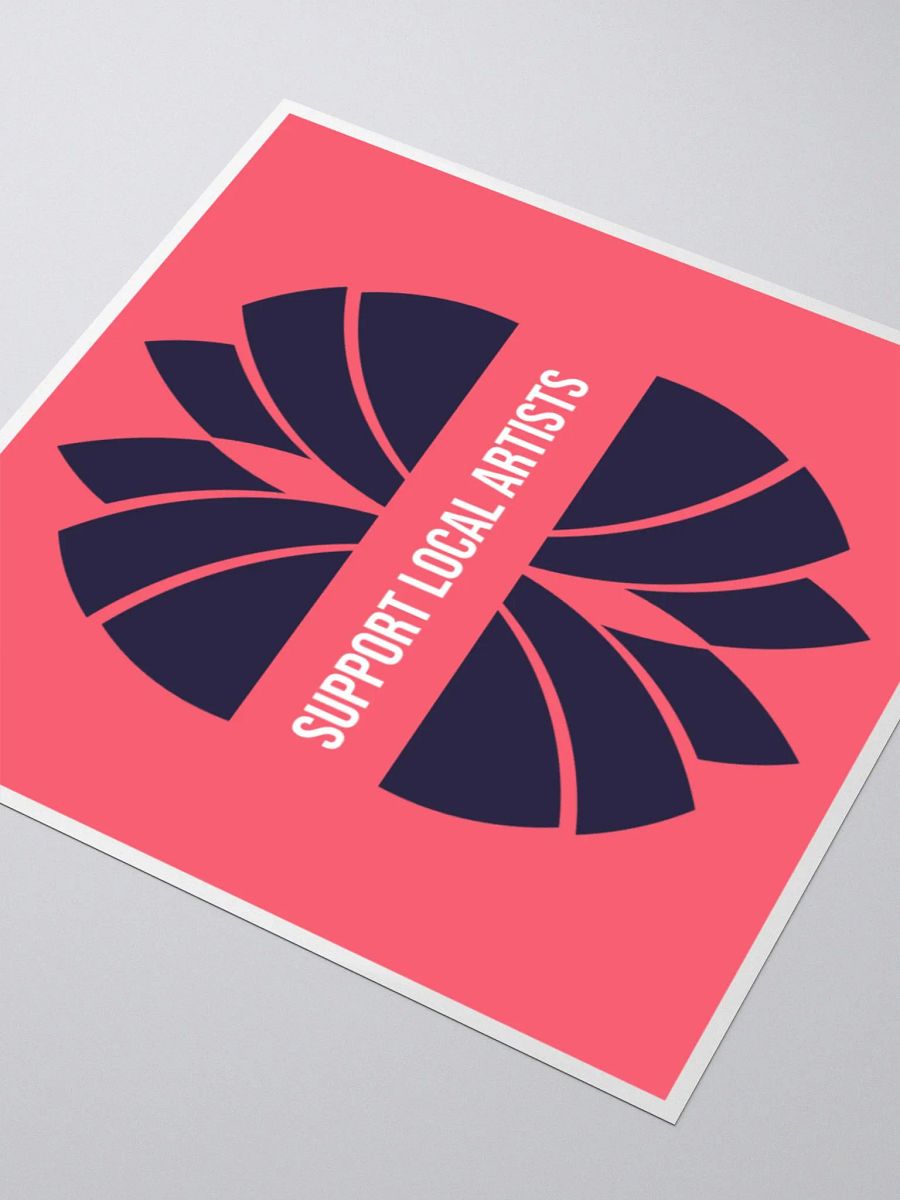 SUPPORT LOCAL ARTISTS, ART DECO STYLIZED. Kiss Cut Stickers product image (7)