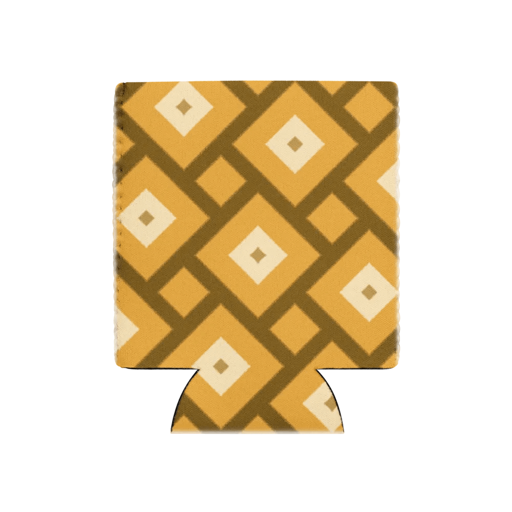 12 oz Slim or Regular Can Coozie | Retro Style Orange & Yellow Dual Design product image (2)