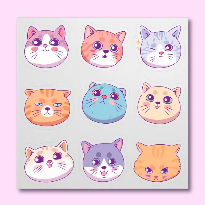 Whiskered Whimsy Sticker Set product image (1)