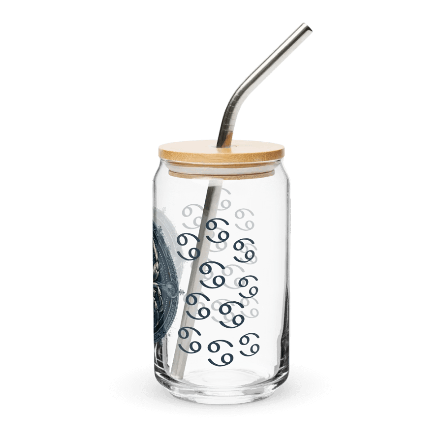 Cancer Zodiac Glass Can Sipper product image (4)