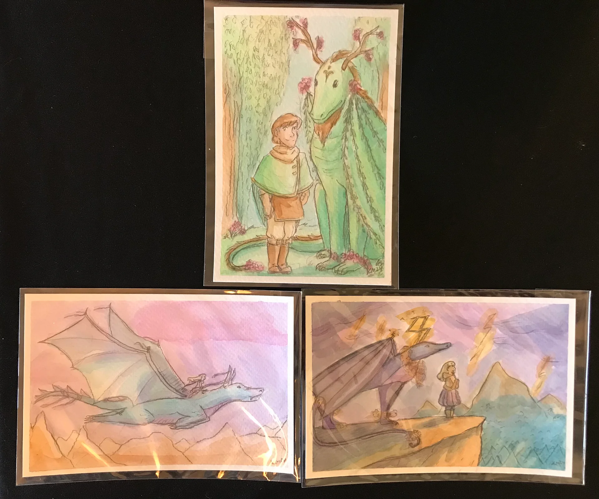 Elemental Dragons Original Watercolors product image (1)