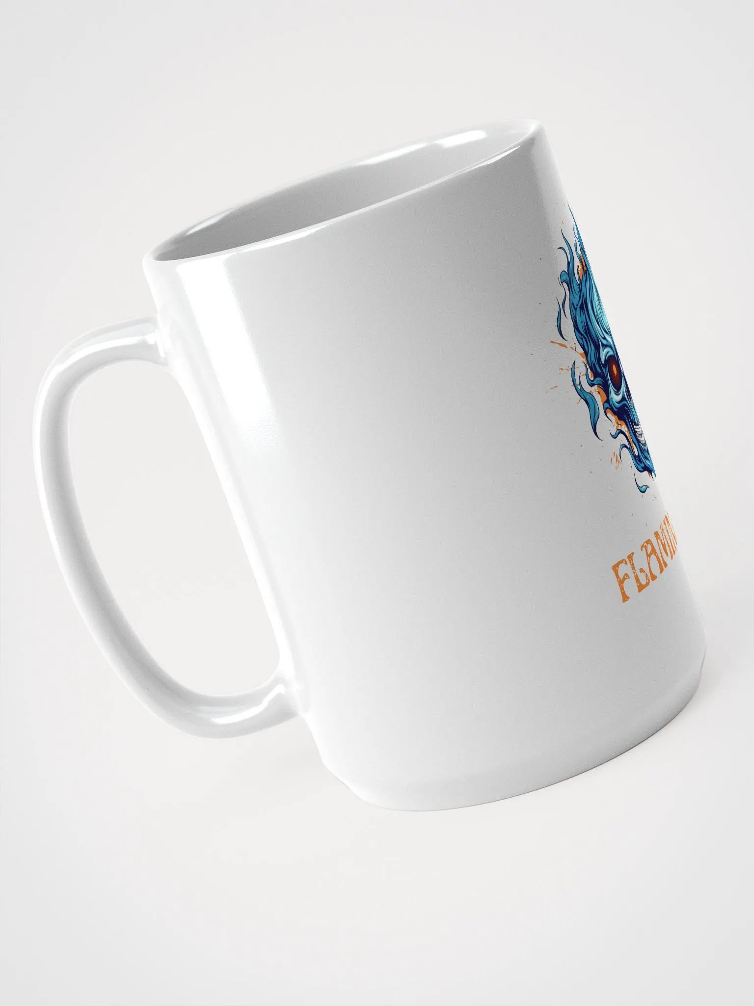 Flaming Fury White Glossy Mug product image (4)