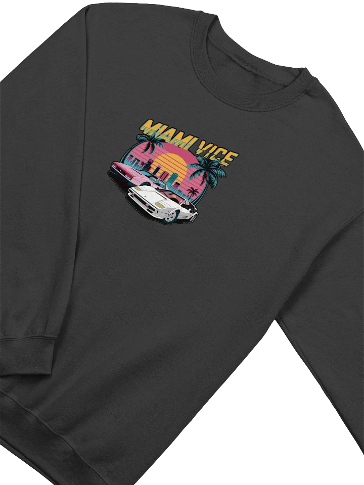 Retro Miami Vice Sunset Crewneck product image (11)