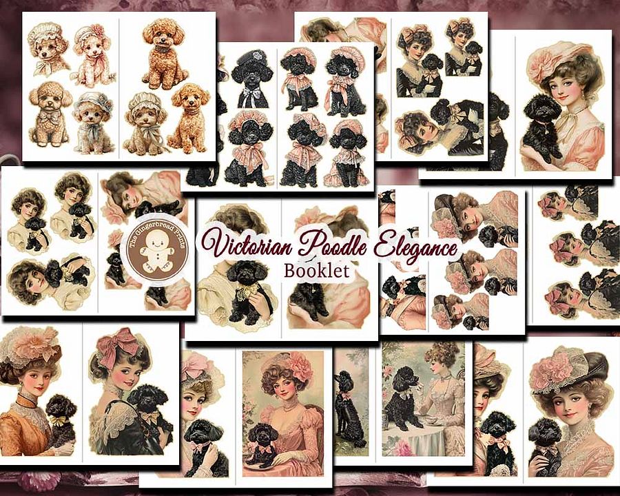 Victorian Poodle Elegance Journal 3-in-one Jumbo Collection Digital Download product image (9)