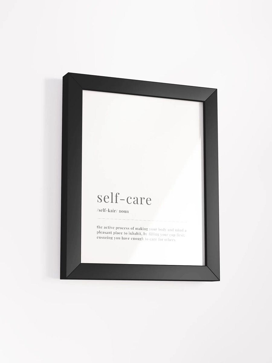 Self-Care Definition Framed Print product image (2)