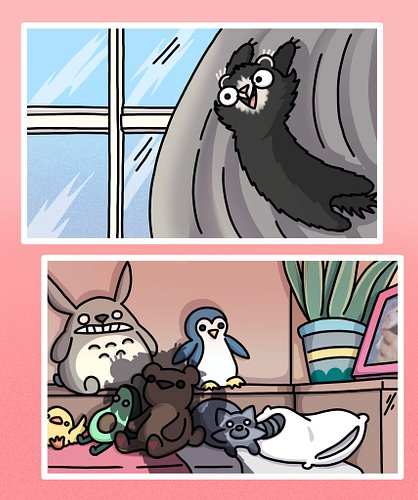 Happy Plush Animal Lovers Day 🧸✨ Keekoo loves plushies… mostly to pieces. 
This comic is just the beginning of her outfit’s t...