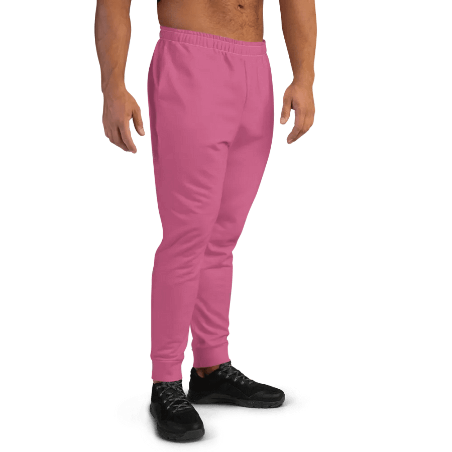 Plain Muted Blush Pink True Summer Recycled Polyester Premium Men's Joggers by Treasure Pie product image (11)