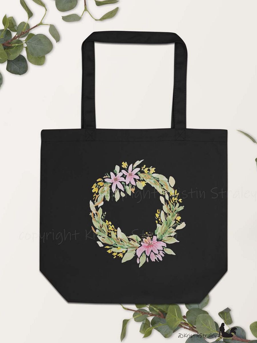 Floral Wreath Eco Cotton Tote Bag product image (5)