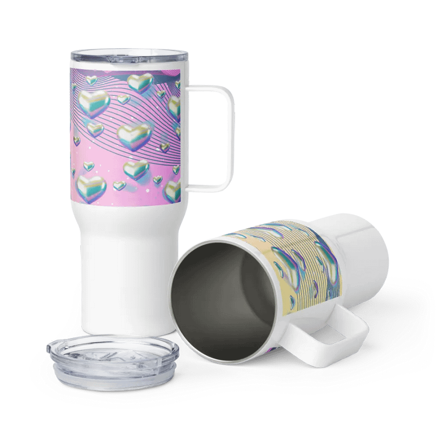 Iridescent Heart Travel Mug for the feminine lady product image (6)