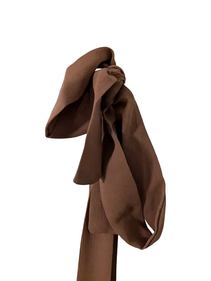 L Brown Ruffled Tank Top product image (2)