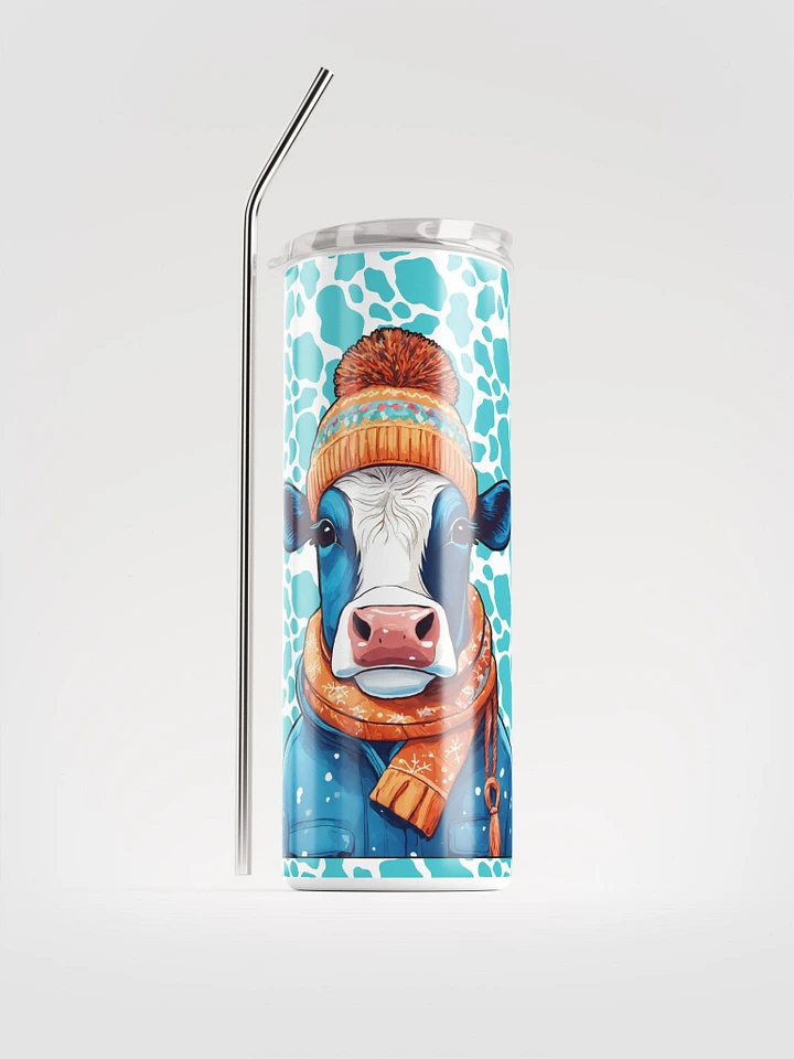 Winter Cow with Beanie Tumbler product image (2)