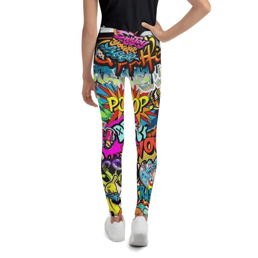 Kids Leggings – Graffiti Style Print for Urban & Trendy Look product image (11)