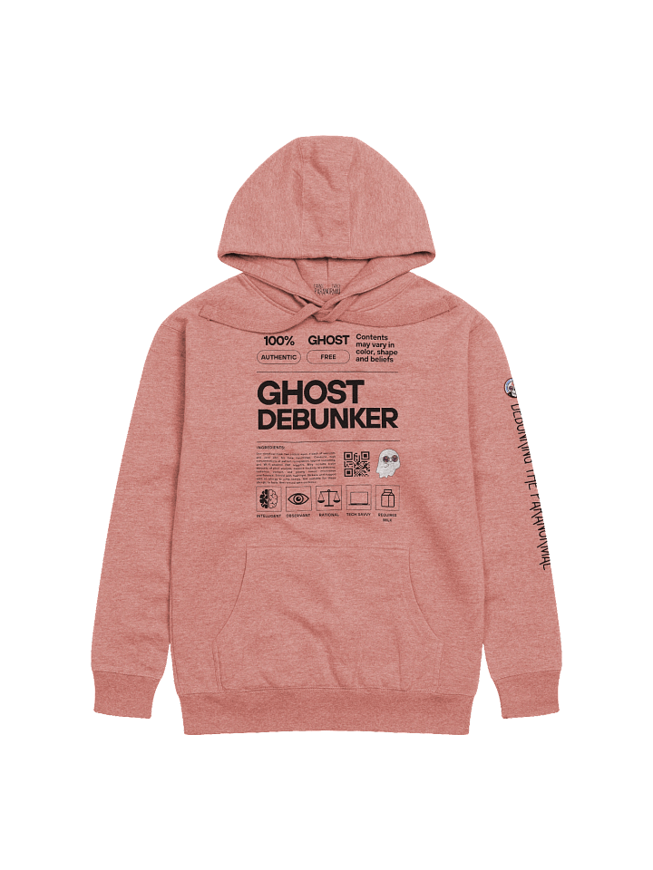 Ghost Debunker Hoodie - Product Label Light Color Edition product image (1)