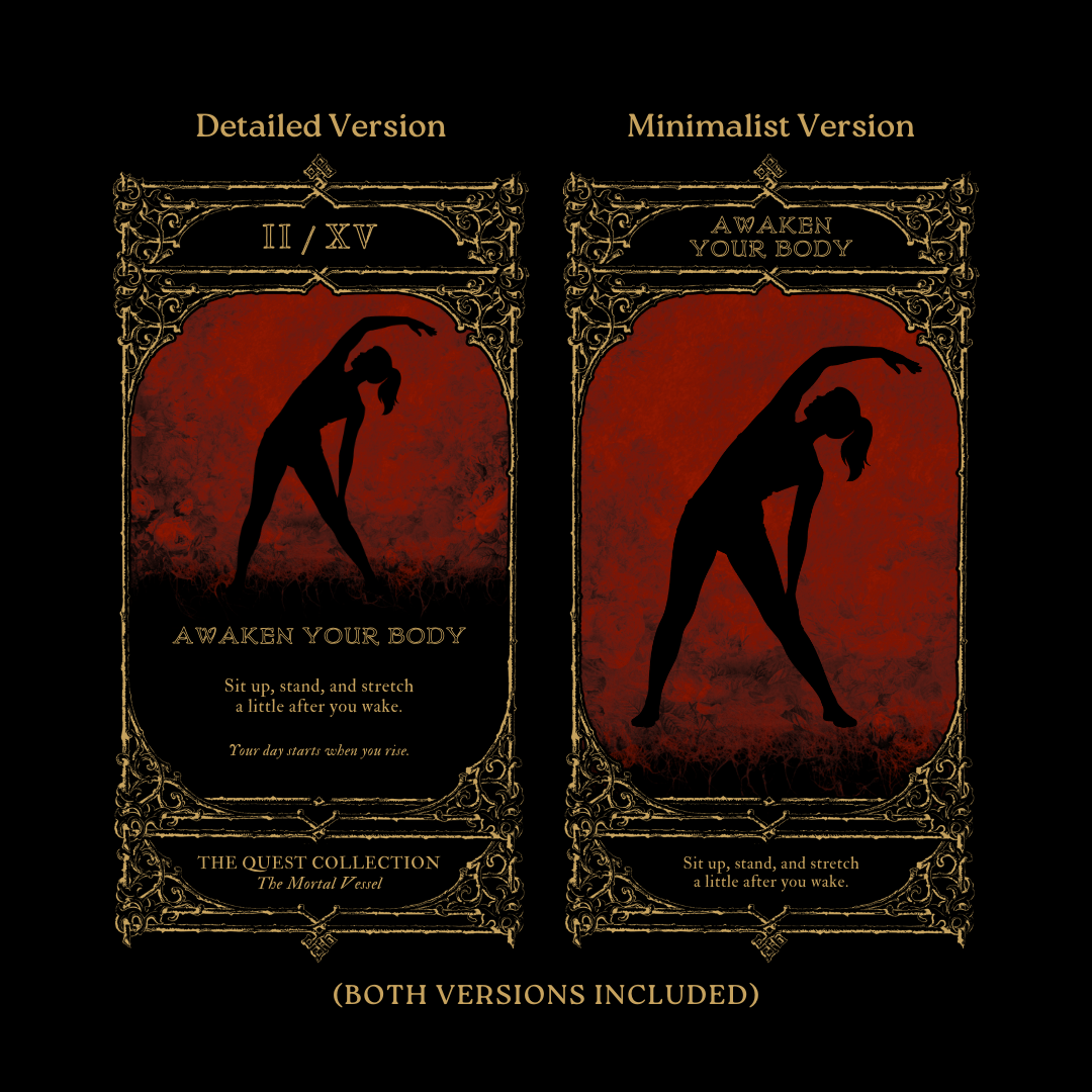 Mortal Vessel Quest Cards - 15 Gothic Self-Care Rituals (Digital PNG Set) product image (3)