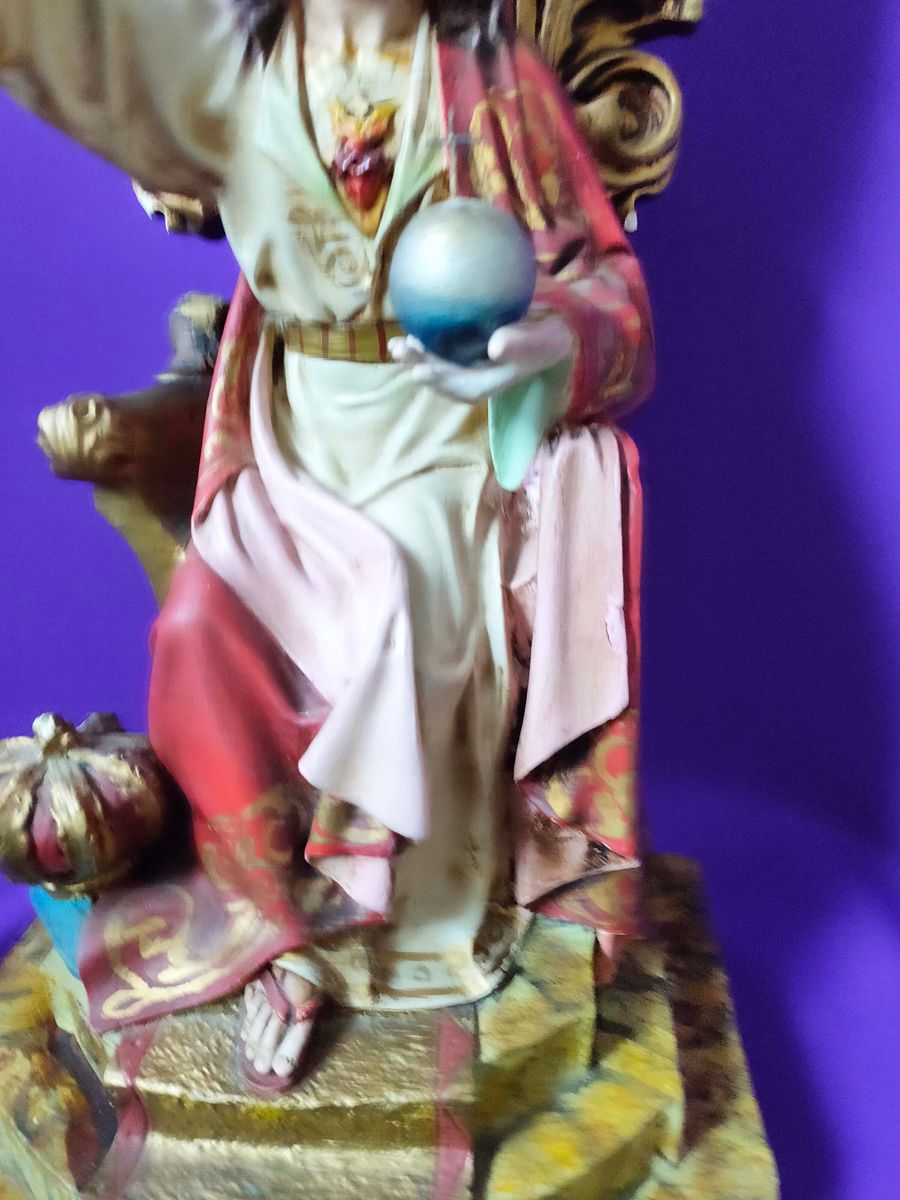 Sagrado Coração de Jesus arte Deco, Estátua Jesus Cristo Sentado, presente família, estátua religiosa product image (9)